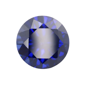 Zafiro azul cultivado en laboratorio, piedras preciosas sueltas facetadas redondas, zafiro azul facetado para la fabricación de joyas, tamaño de 3 MM a 20 MM - Product Image 2