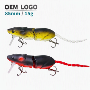 Leurre de pêche articulé bionique 85mm 15.5g, imitation de rat segmenté, type crayon, leurre de surface pour poissons prédateurs, vente en gros - Product Image 1