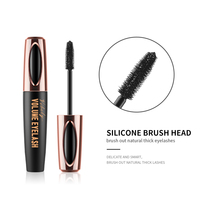 Nouveau Mascara pour les yeux noir, épais, allongeant, imperméable, séchage rapide, fibres de soie 4D