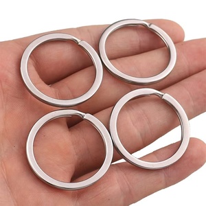 Vente directe usine – Porte-clés ronds en acier inoxydable de haute qualité, anneaux de clés en gros, pendentifs, accessoires de bricolage pour porte-clés - Product Image 1