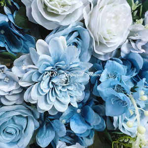 DKB panel de pared de flores artificiales telón de fondo boda listo para comprar con diseño de flores - Product Image 4