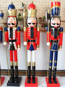 Ornements de Noël personnalisables de 180cm et 6 pieds <span class=keywords><strong>Casse</strong></span>-<span class=keywords><strong>Noisette</strong></span> en bois grandeur nature de grande taille pour festival - Product Image 2