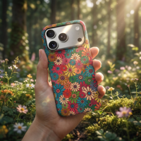 Coque de téléphone antichoc en liège écologique imprimée avec chargement sans fil, compatible avec les séries Apple 17/16/15/14/13