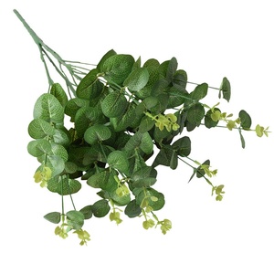 Plante Artificielle 16 Branches Feuilles d'Eucalyptus Feuilles <span class=keywords><strong>de</strong></span> Monnaie Feuilles <span class=keywords><strong>de</strong></span> Pomme Lot <span class=keywords><strong>de</strong></span> Plantes Vertes Accessoires Mariage Utilisation Extérieure - Product Image 5