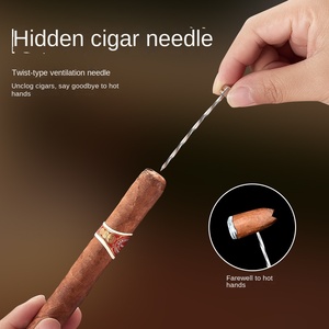 Torcia multifunzione per accendisigari di lusso con tagliasigari V supporto per accendisigari ago personalizzato stile classico - Product Image 6