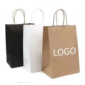 Custom Printed Kraft Paper Bag with Twisted Handle Offset Printing Surface Handling for Household Products and Crafts Packaging - Product Image 1