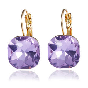 2025 nuevos pendientes de cristal dorado de moda de alta calidad para mujeres y niñas, joyería de diseño coreano, pendientes grandes con diamantes ostentosos - Product Image 4