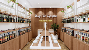 ตู้เครื่องสำอางไม้สไตล์โมเดิร์นพร้อมไฟ LED ปรับแต่งได้ของ Retron สำหรับร้านค้าปลีกเครื่องสำอาง - Product Image 6