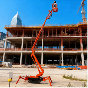 Grue sur chenilles araignée 10 tonnes Fly Jib grue araignée à flèche électrique avec panier d'homme - Product Image 4