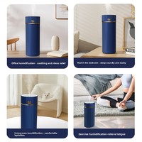 Humidificateur d'air mécanique USB, capacité de 1L, grande sortie de brume, petit, portable, pour la maison, lumière nocturne ambiante colorée