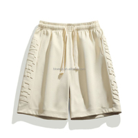 Conjunto de Pantalones Cortos para Hombre con Logotipo 3D en Relieve Personalizado OEM, Poliéster/Algodón, Cintura Elástica, Color Sólido