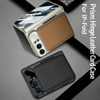 Étui Minibook pour iPhone Duo DUO en cuir PU avec fente pour stylo, protection intégrale tout-en-un avec protection de la charnière et coque en verre haute teneur en aluminium