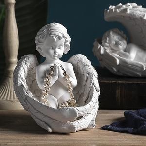 Statue de prière en résine, 1 pièce, jolie Figurine d'ange, prière pour le jardin des commémoratifs - Product Image 2