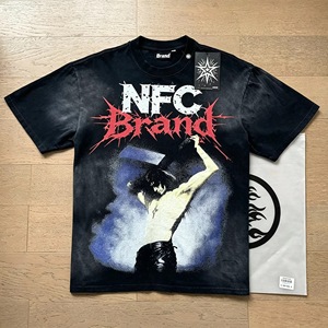 Hell <span class=keywords><strong>Strr</strong></span> Vintage Washed Grafik-T-Shirt 100% Baumwolle Oversized Hip-Hop American Streetwear Retro Urban Casual Bedrucktes T-Shirt - Product Image 1