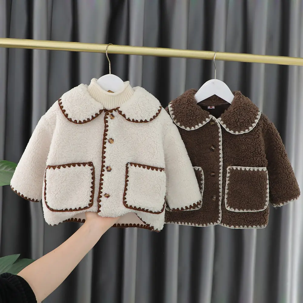 0458 Kids Winter Coats 2023 Children Outerwear Girl Warm Fleece Jacket Baby Girls Jackets For Autumn Spring Children Clothing
