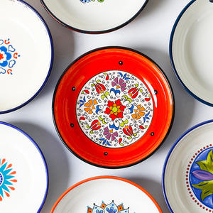 Vaisselle de restaurant en céramique peinte à la main, vaisselle mignonne de fête pastorale de soupe de Salada, vaisselle vintage créative européenne - Product Image 3