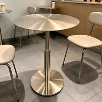 Tables et Chaises Commerciales Modernes en Acier Inoxydable pour Salons de Thé, Cafés, Restaurants – Durables, Étanche, Idéales pour la Restauration, les Réunions, les Desserts et les Boissons Froides
