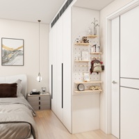 Kit d'organisation mural pliable en bois avec panneau perforé, étagères modulaires, crochets et supports pour salle de bain, cuisine, chambre et armoire