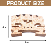 2pcs Violin Bridge 4/4 Full Size Fine Grade Maple Violin Parts Music Instrument Replacement with G-D-A-E String U-Groove