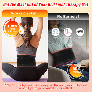 Cinturón de Terapia de Calor con Luz Roja de 630-850nm y 90 LED Infrarrojos para Alivio Profundo del Dolor Muscular, <span class=keywords><strong>Antiinflamatorio</strong></span> y Analgésico - Product Image 2