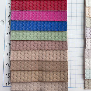 Bottes en cuir artificiel pu de couleur unie à motif tissé en relief pour hommes chaussures en cuir - Product Image 1