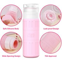Kit de voyage anti-fuite en silicone 100ml approuvé par la TSA pour cosmétiques Gel douche Running Essentials