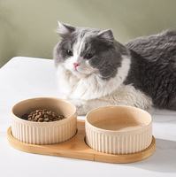 Offre Spéciale – Gamelle en Céramique Personnalisable pour Chat/Chien, Simple/Double, avec Support Métallique pour Petits Animaux – Utilisation Intérieure – Gamelles et Mangeoires pour Animaux de Compagnie