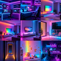 Bande lumineuse intelligente Dream Smart 160 LED RVBW IC RGBIC COB, 5V basse tension, contrôleur adressable, 5mm, étanche IP65, WiFi