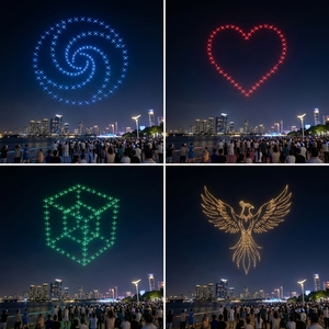 Drone Light Show with Synchronized Music <b>3D</b> Formations RTK GPS 15cm 1.5m Spacing Brushless Motor for Full Audio-Visual Immersion - Product Image 6