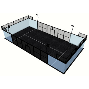 Campo da Padel Panoramico Premium con Vetro Temperato da 12mm, Rete Anti-Infortunio, Standard World Padel Tour - Prezzo Diretto di Fabbrica - Product Image 1