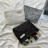 Tas Kosmetik Custom Ins Cotton dengan Logo Custom, Ritsleting, Motif Kupu-kupu, Minimalis untuk Pelajar, Tas Penyimpanan Kecil untuk Perjalanan dan Kosmetik