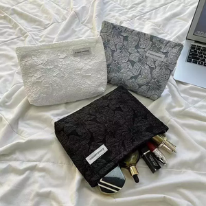 定制棉质定制徽标化妆包拉链蝴蝶结学生简约小号旅行收纳包化妆品 - Product Image 2
