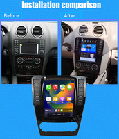 Android 13 8G 256GB Écran tactile 12,1 pouces CarPlay sans fil intégré Navigateur GPS avec garantie d'un an pour Mercedes-Benz ML