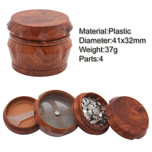 Nueva gran oferta 55 Mm 4 piezas logotipo personalizado Aleación de Zinc forma de tambor de madera molinillo de hierbas duradero - Product Image 6