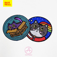 Vente en gros d'écussons de broderie 3D personnalisés au fer à repasser sur badges brodés pour chapeau et vêtements à écussons brodés