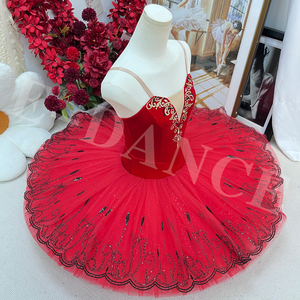 ชุดบัลเล่ต์ Tutu สีแดงและสีดำสำหรับผู้ใหญ่และเด็ก AL-S0090ปรับแต่งได้ชุดเต้นมืออาชีพพร้อมวัสดุคุณภาพพรีเมี่ยม - Product Image 4