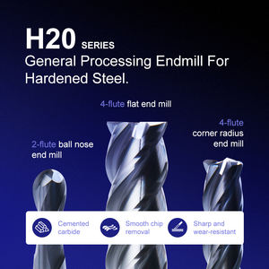 Profilo Tg fresatura carburo solido fresa 48Hrc AlCrSiN rivestimento 2 flauto naso a sfera fresa - Product Image 4