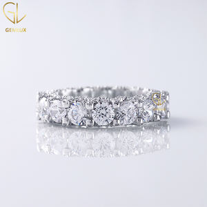 แหวนเพชรโมอิสแบบเต็มสำหรับสตรีมีขนาดและรูปร่างตามสั่งสำหรับปาร์ตี้ดีไซน์ล่าสุด - Product Image 2