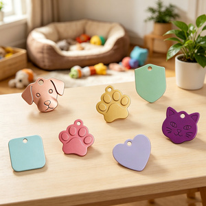 Etiquetas de Identificación Personalizables para Mascotas, Colgantes de Aleación de Aluminio con Múltiples Formas, Placas Grabadas con Nombre y <span class=keywords><strong>Teléfono</strong></span> para Gatos y Perros, para Dueños de Mascotas - Product Image 4