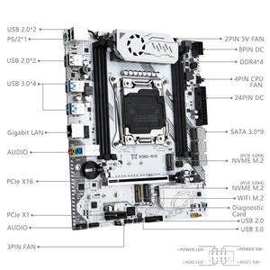 เมนบอร์ด X99 สำหรับเกมเดสก์ท็อป ชิปเซ็ต C612 รองรับ 4*DDR4 128GB LGA2011 ขายส่ง เมนบอร์ด X99 สำหรับเกมเดสก์ท็อป - Product Image 3