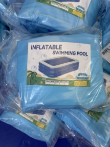 <span class=keywords><strong>Piscine</strong></span> gonflable rectangulaire 260 cm bleue et blanche en PVC, éco-responsable, durable, épaissie, pour enfants, usage domestique et extérieur – Grande Vente - Product Image 3
