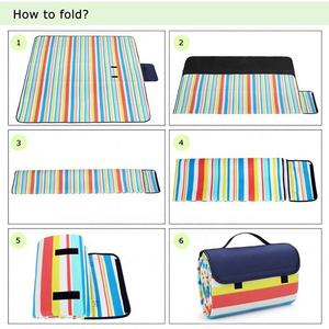 Alfombra de Camping y Manta de Picnic Extra Grande, Plegable, de Acrílico, Resistente a la Arena y al Agua, para Senderismo - Product Image 5