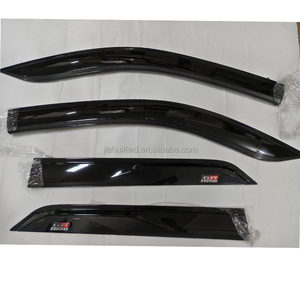 Deflectores <span class=keywords><strong>de</strong></span> Viento Inyectados Negros <span class=keywords><strong>de</strong></span> 3mm para Ventanas GR, Visera para <span class=keywords><strong>Lluvia</strong></span>, Accesorios 4x4 para Toyota Fortuner 2016-2023 - Product Image 1