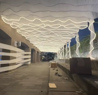 Ceiling Drapes with Light Tulle Wedding Ceiling Drapes S-Shaped LED Fabric Ceiling Decorations