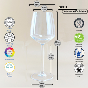 <span class=keywords><strong>Verre</strong></span> à vin en <span class=keywords><strong>plastique</strong></span> transparent <span class=keywords><strong>personnalisé</strong></span> de 14oz <span class=keywords><strong>incassable</strong></span> Tritan lavable au lave-vaisselle <span class=keywords><strong>verre</strong></span> à vin avec logo imprimé - Product Image 2
