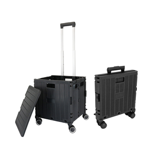 Chariot pliable portatif à la mode superbe chariot à main de ménage de roulette de <span class=keywords><strong>Spinner</strong></span> pour l'étal de supermarché en ligne - Product Image 3