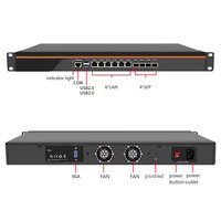 Firewall en Rack 1U con Procesador Intel Atom C3000 C3758 C3808 C3958 OEM, Router Soft Pfsense 4 10Ge, 6 Puertos LAN y 4 SFP