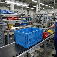 Caisse pliante en plastique ventilée, durable et écologique – Caisse de transport agricole réutilisable et empilable pour le stockage – Offre spéciale