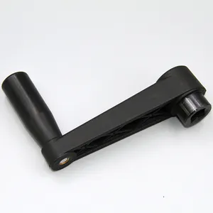 Black Reinforced Nylon Folding Industrial Agricultural Machinery Plastic Rocker Arm Crank Adjustable Tighten Lever Handle