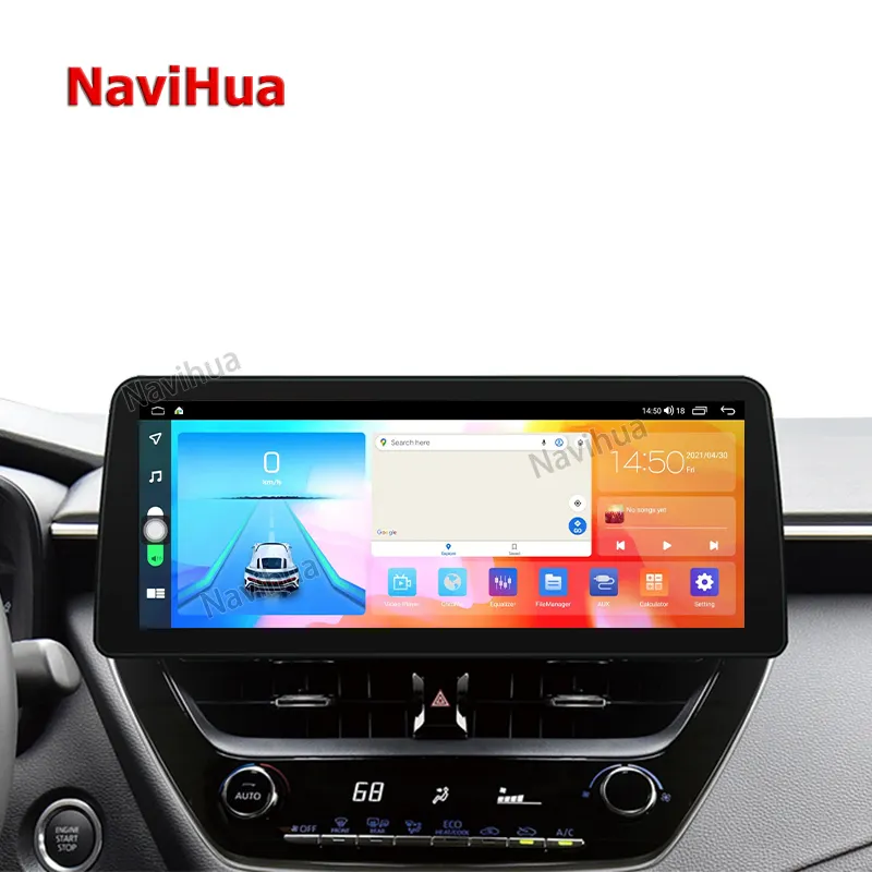 Navihua dokunmatik ekran GPS navigasyon Carplay otomobil radyosu Android TV Toyota Corolla 2014 için multimedya Stereo araç DVD oynatıcı oyuncu